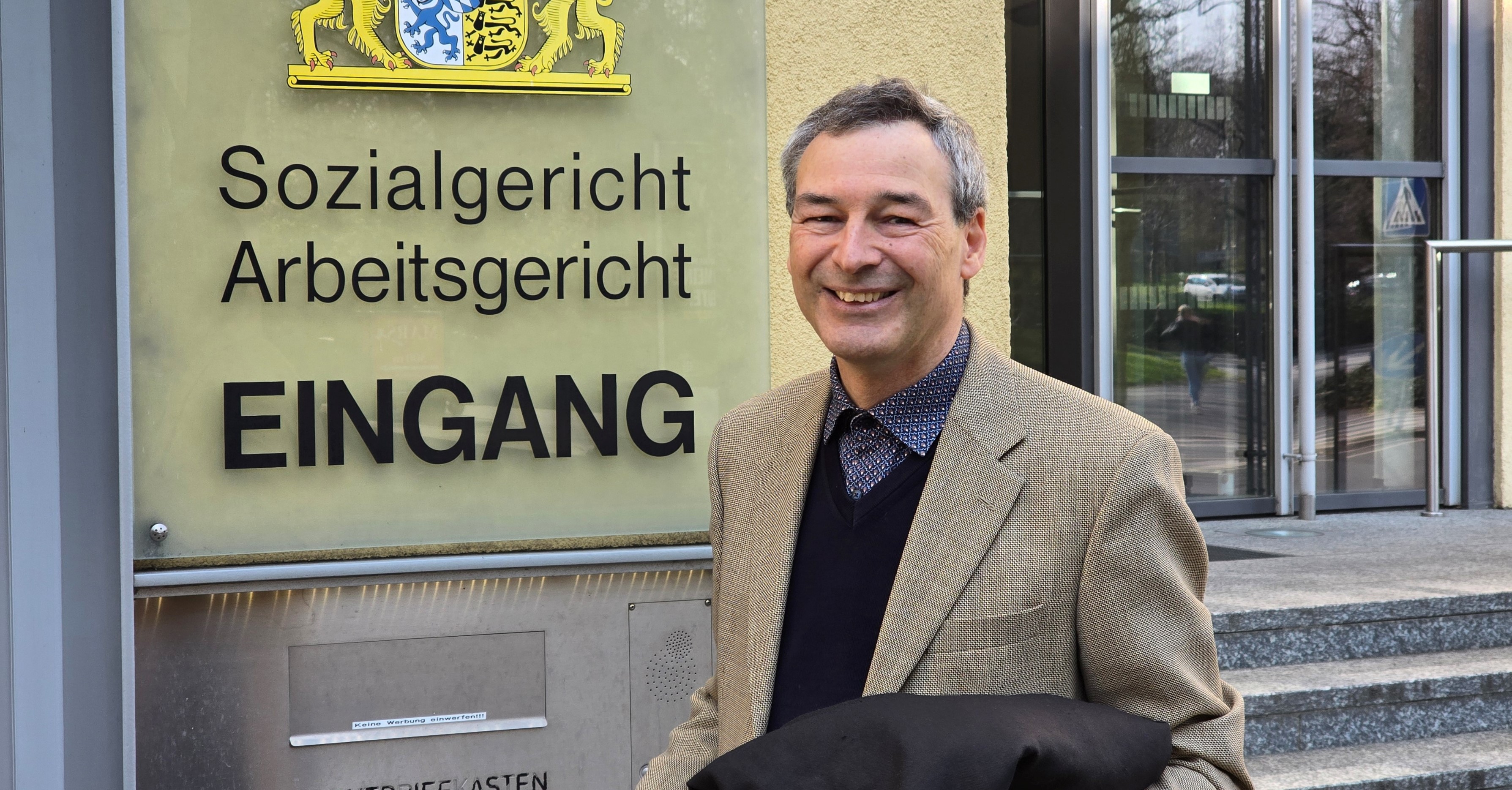 Sieghart Böhme vor dem Sozial- und Arbeitsgericht